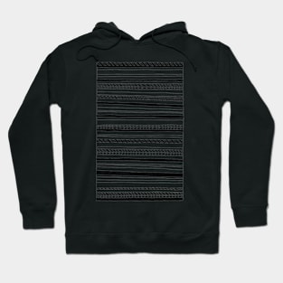 Abstract Black Lines Pattern Hoodie